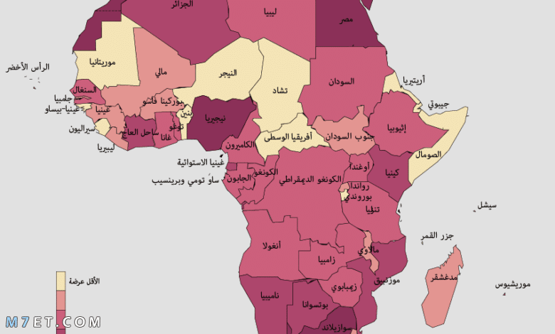 أفريقيا البلاد والمناطق